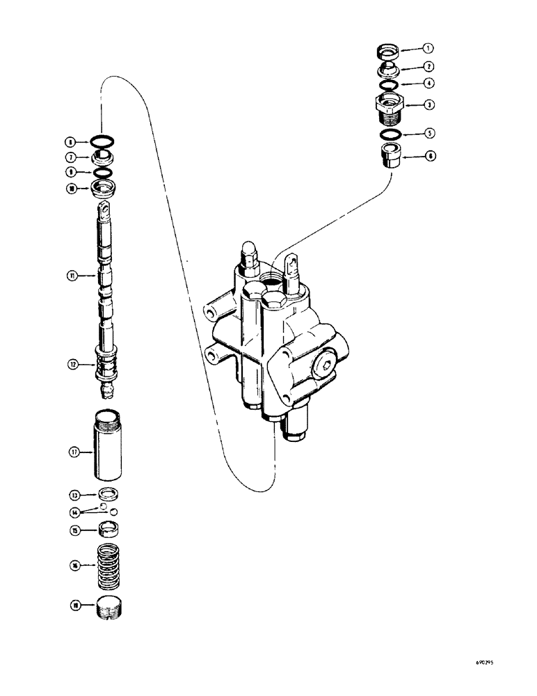 Схема запчастей Case 310G - (274) - FOUR POSITION SPOOLS (07) - HYDRAULIC SYSTEM