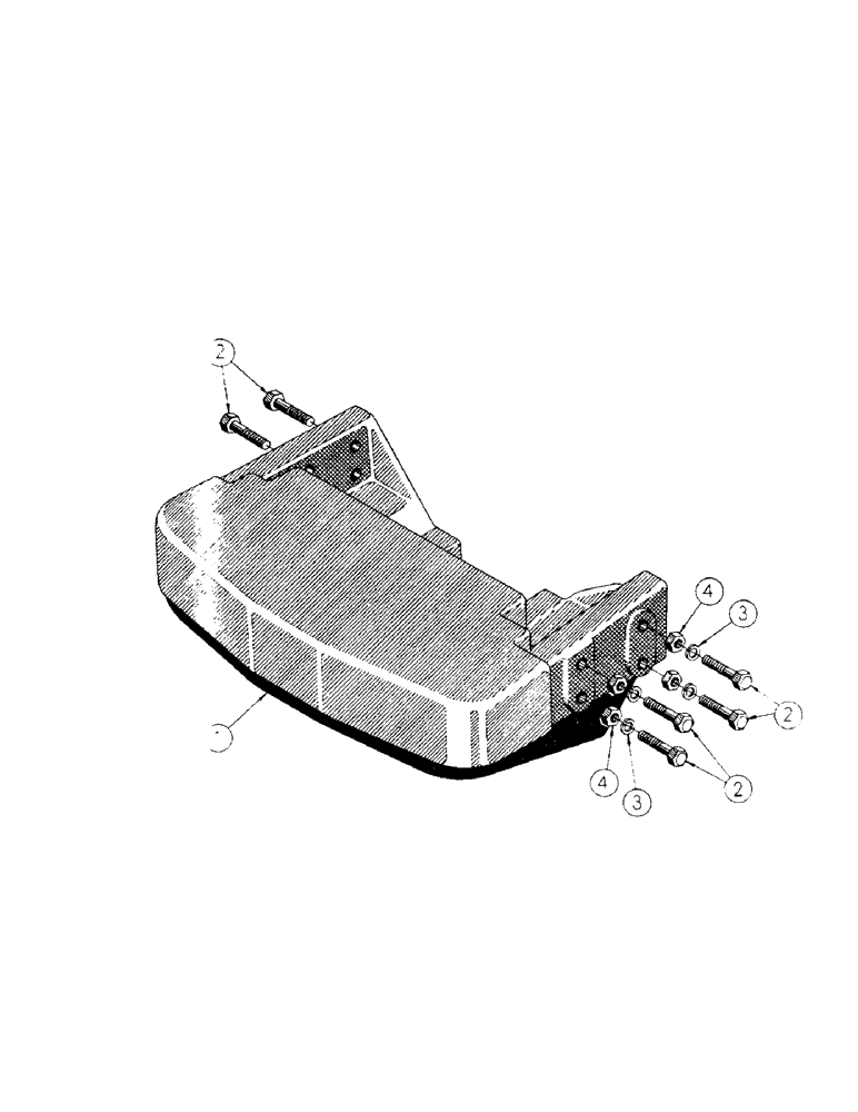 Схема запчастей Case 500 - (170) - FRONT COUNTERWEIGHT (05) - UPPERSTRUCTURE CHASSIS