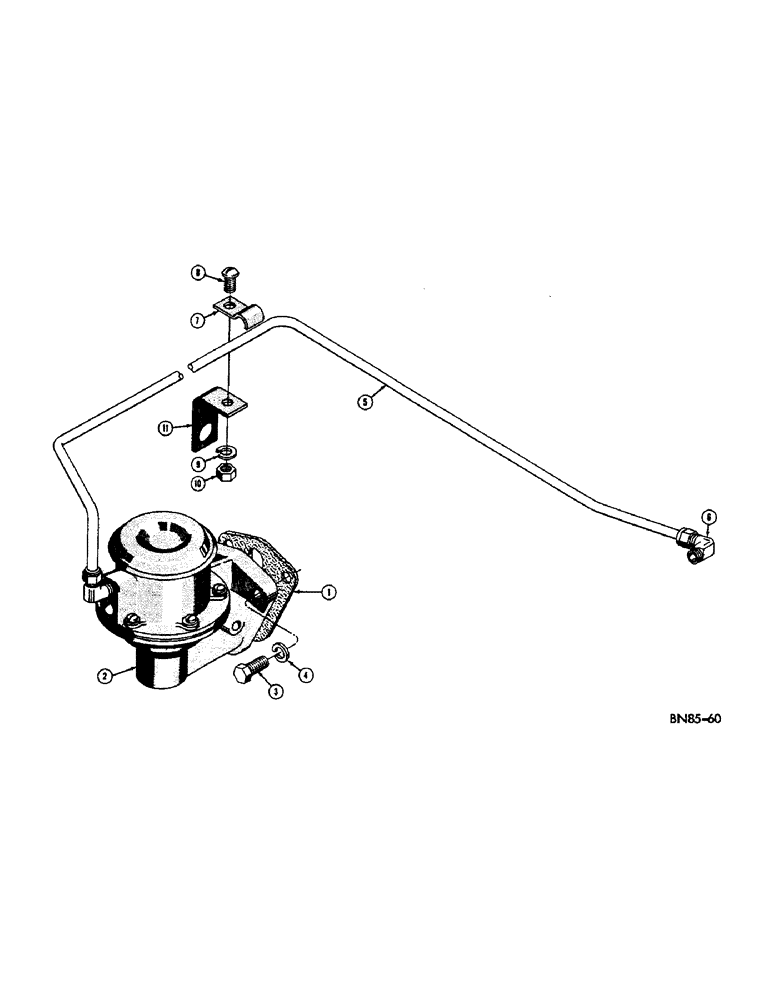 Схема запчастей Case 420B - (020[1]) - ENGINE FUEL PUMP (02) - FUEL SYSTEM