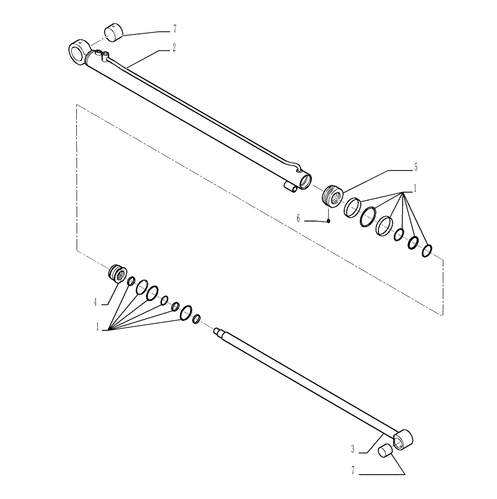 Схема запчастей Case TX742 - (1.11.2[02]) - COMPENSATION CYLINDER - VERSION (02) (35) - HYDRAULIC SYSTEMS