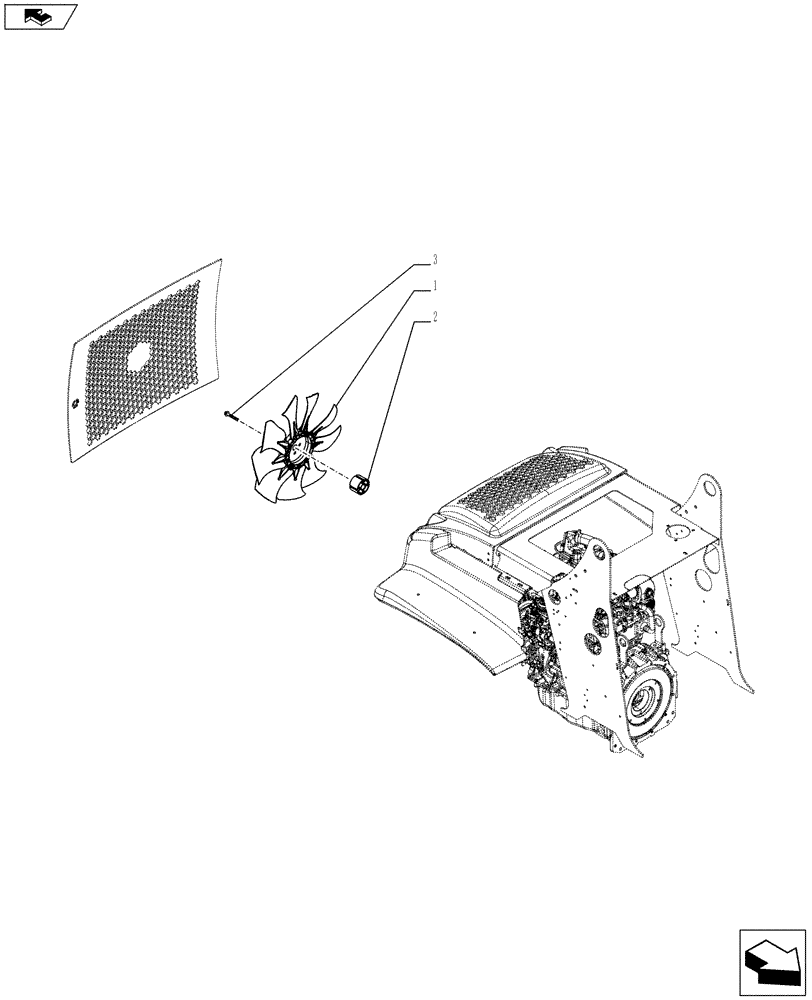 Схема запчастей Case SR200 - (10.414.AC) - ENGINE FAN (10) - ENGINE