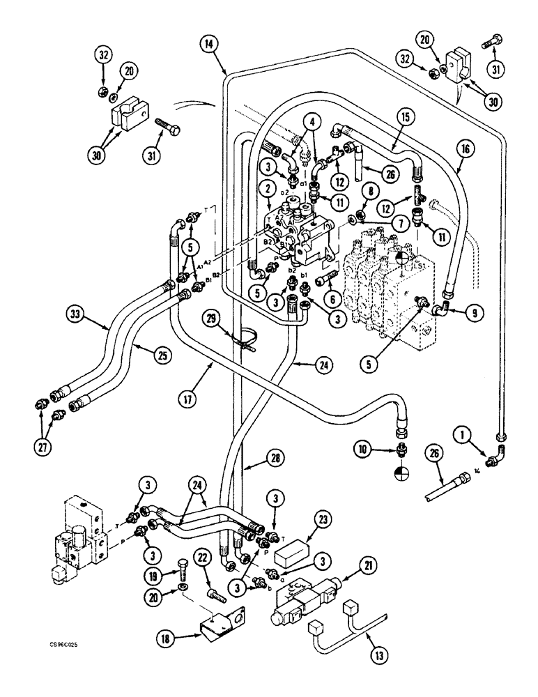 Схема запчастей Case 688BCK - (8E-20) - CONTROL OPTION - HYDRAULIC AND ELECTRIC, 688B CK (120301-) (07) - HYDRAULIC SYSTEM