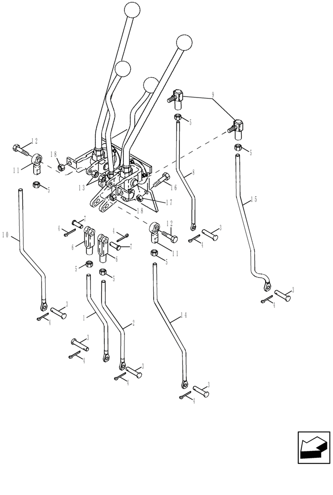 Схема запчастей Case 580SM - (35.726.30[02]) - CONTROLS - BACKHOE, WITH HAND SWING (MODELS WITH OR WITHOUT EXTENDABLE DIPPER) (35) - HYDRAULIC SYSTEMS