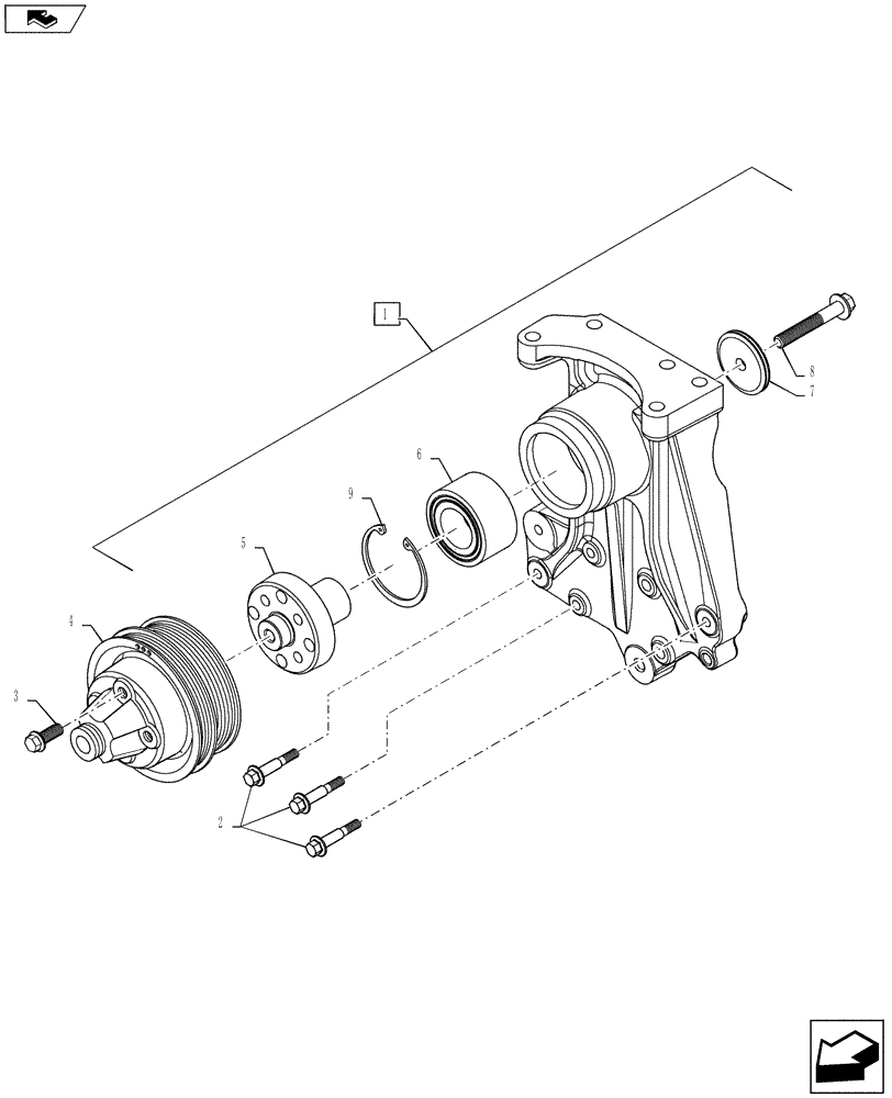 Схема запчастей Case F4DFE613B A004 - (10.414.01) - FAN DRIVE (10) - ENGINE