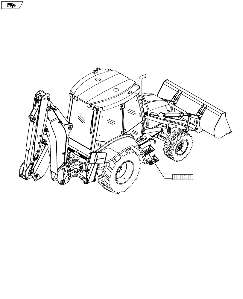 Схема запчастей Case 580SN WT - (88.000.00) - PICTORIAL INDEX - ACCESSORIES (88) - ACCESSORIES