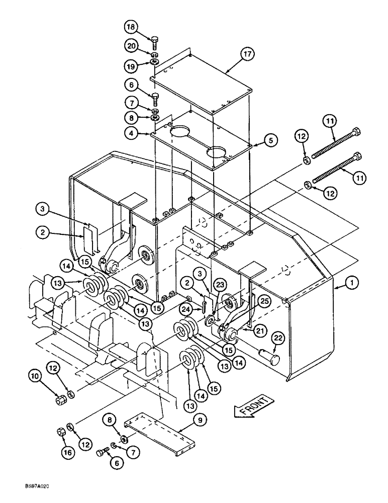 Схема запчастей Case 9060B - (9-010) - COUNTERWEIGHT (09) - CHASSIS