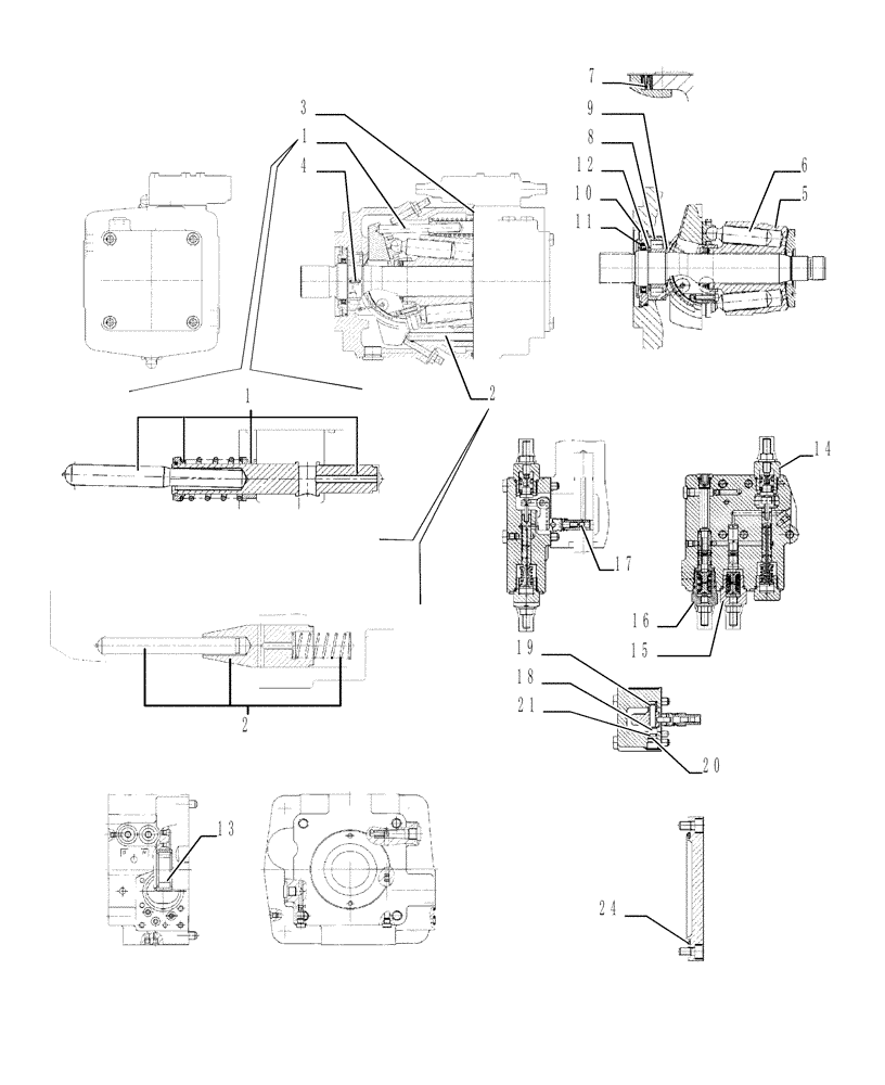 Схема запчастей Case 1850K - (3.435[02]) - EQUIPMENT PUMP (04) - UNDERCARRIAGE