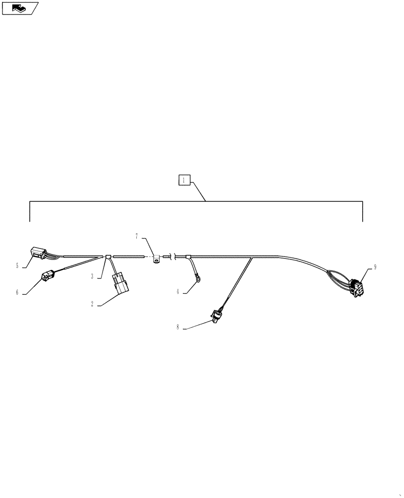 Схема запчастей Case 1121F - (55.100.05[02]) - JOYSTICK FRAME HARNESS (55) - ELECTRICAL SYSTEMS