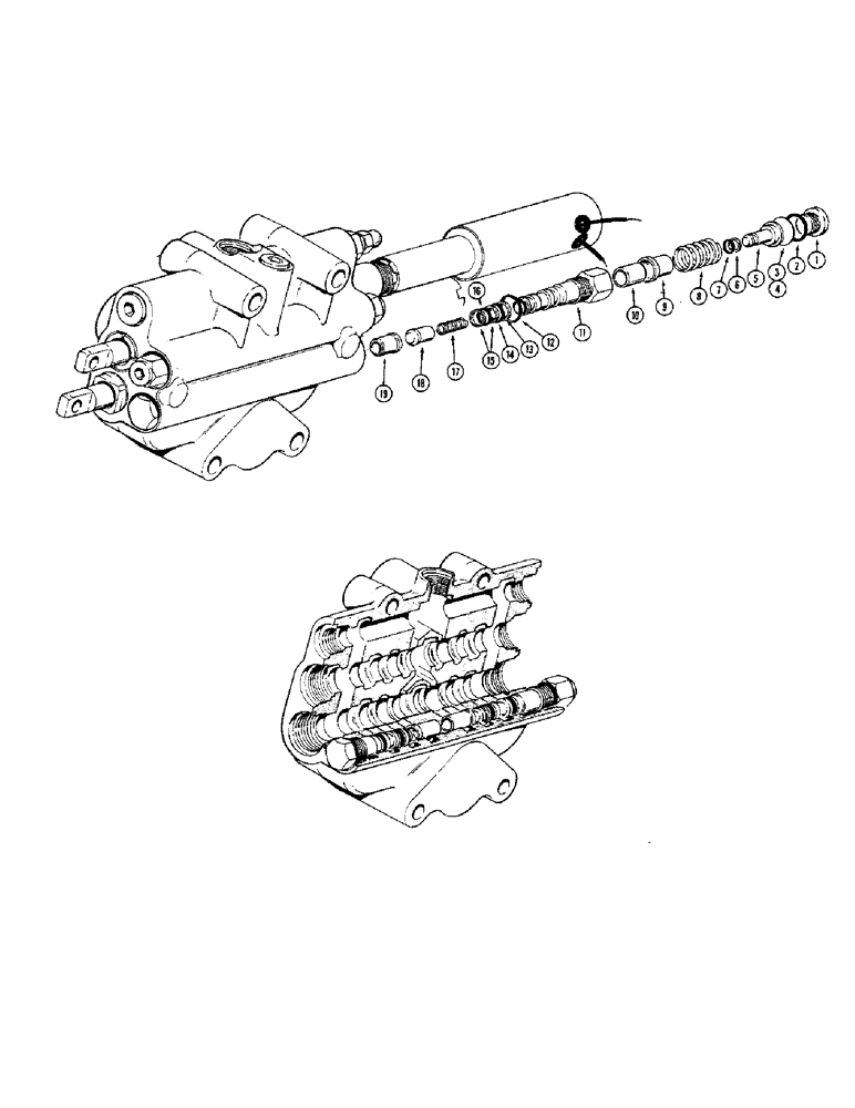 Схема запчастей Case 680CK - (240) - SECONDARY RELIEF VALVE, 2500 P.S.I. AND BELOW (35) - HYDRAULIC SYSTEMS