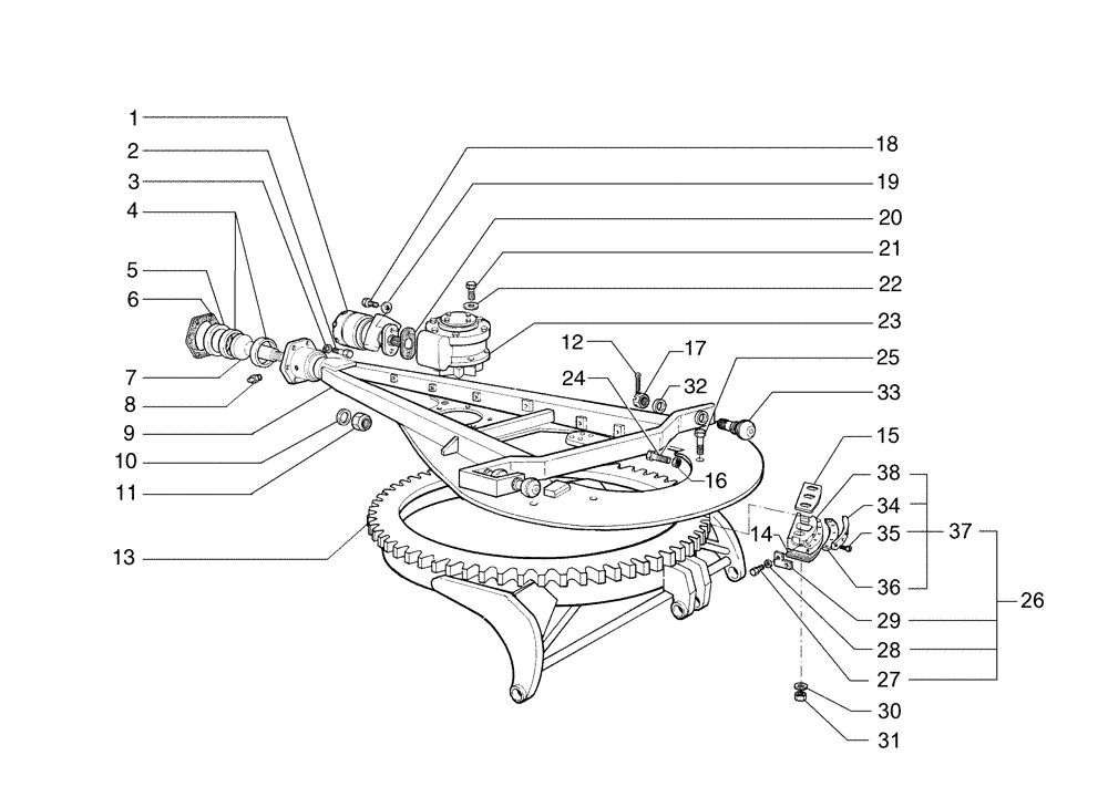 Схема запчастей Case 845 - (09.09[00]) - CIRCLE - ASSEMBLY (09) - CHASSIS