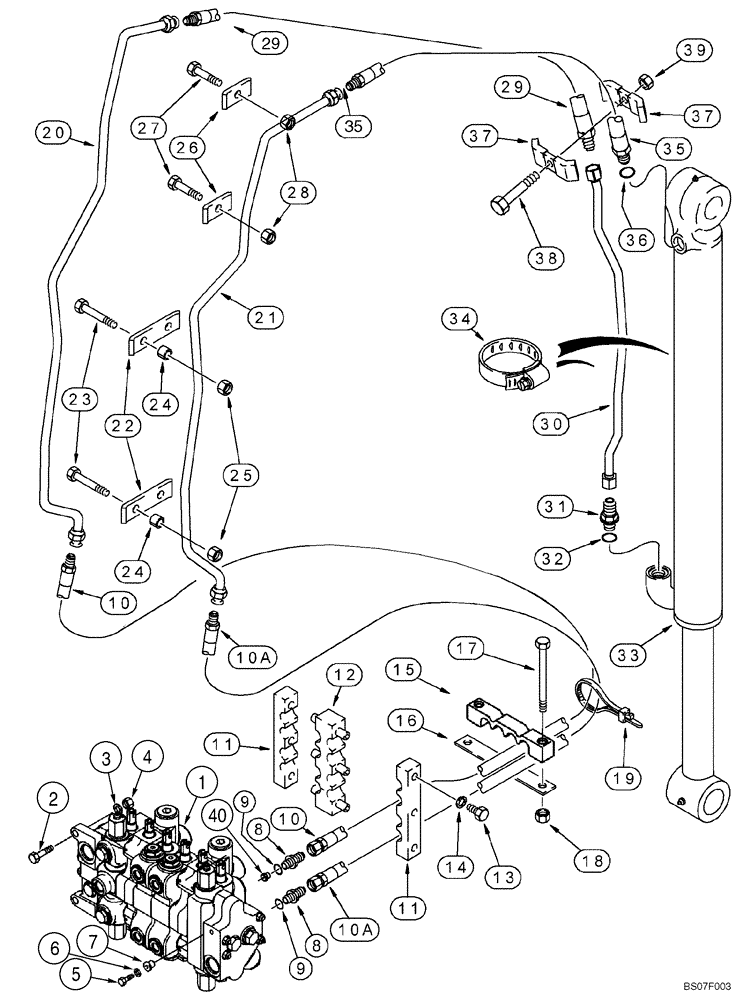 Схема запчастей Case 580SM - (08-12) - HYDRAULICS - CYLINDER, BACKHOE BUCKET (MODELS WITHOUT EXTENDABLE DIPPER) (08) - HYDRAULICS