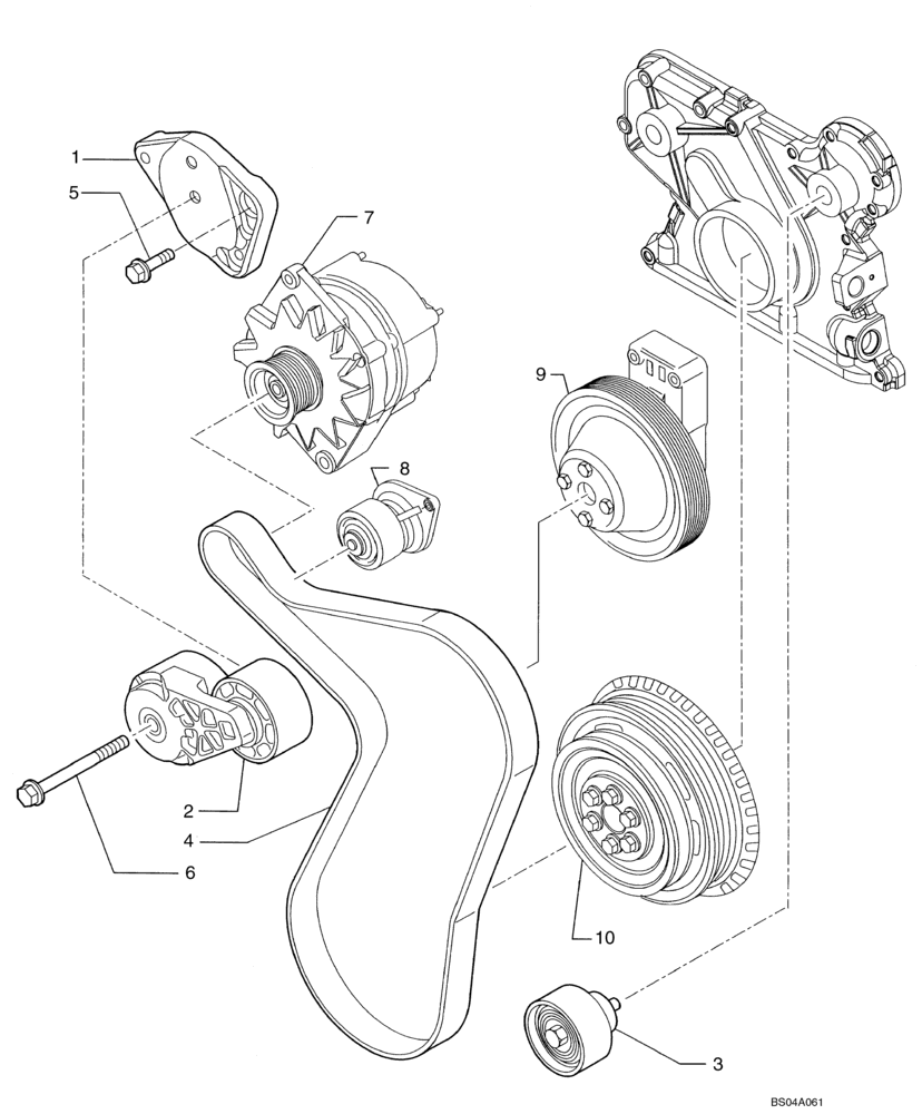 Схема запчастей Case 445CT - (02-34) - WATER PUMP - CONTROL (02) - ENGINE