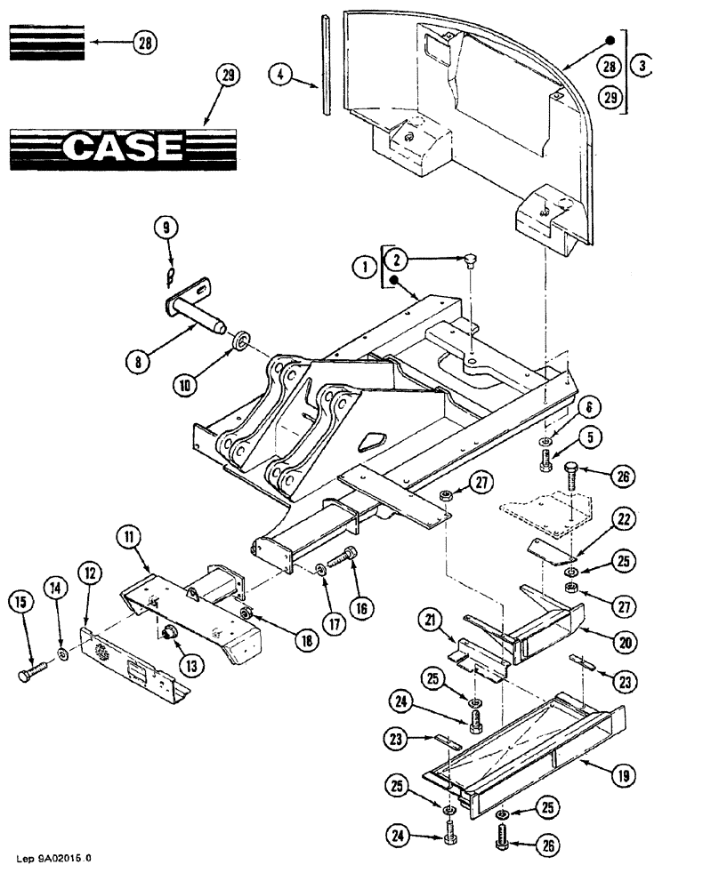 Схема запчастей Case 688B - (80) - UPPERSTRUCTURE CHASSIS (05) - UPPERSTRUCTURE CHASSIS