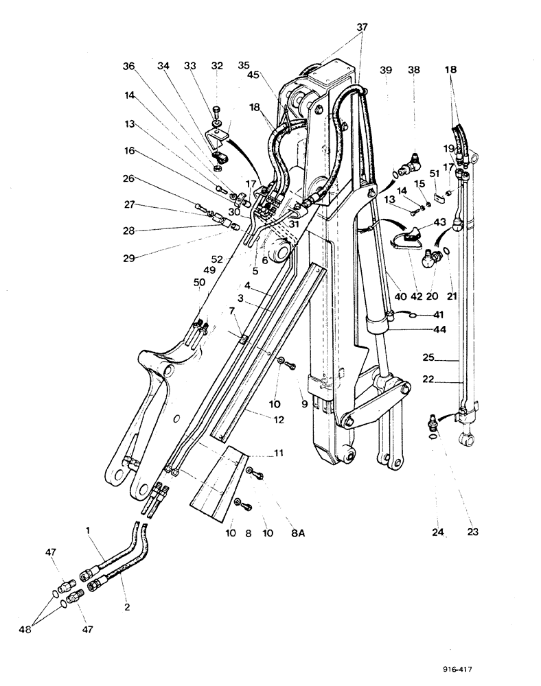 Схема запчастей Case 580F - (250) - SIDE SHIFT BACKHOE - HYDRAULICS & CYLINDERS (35) - HYDRAULIC SYSTEMS