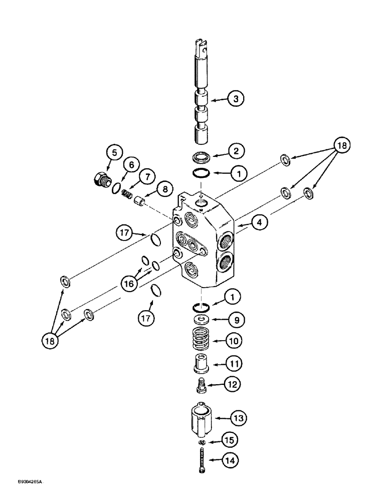 Схема запчастей Case 560 - (8-026) - ATTACHMENT CONTROL VALVE ASSEMBLY - H674409, REAR STEERING AND ATTACHMENT LIFT SECTIONS (08) - HYDRAULICS