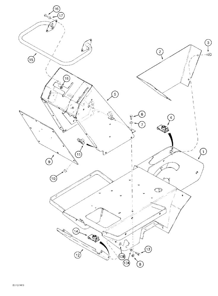 Схема запчастей Case 60 - (09-002) - MAIN FRAME, COVERS AND CONSOLE 