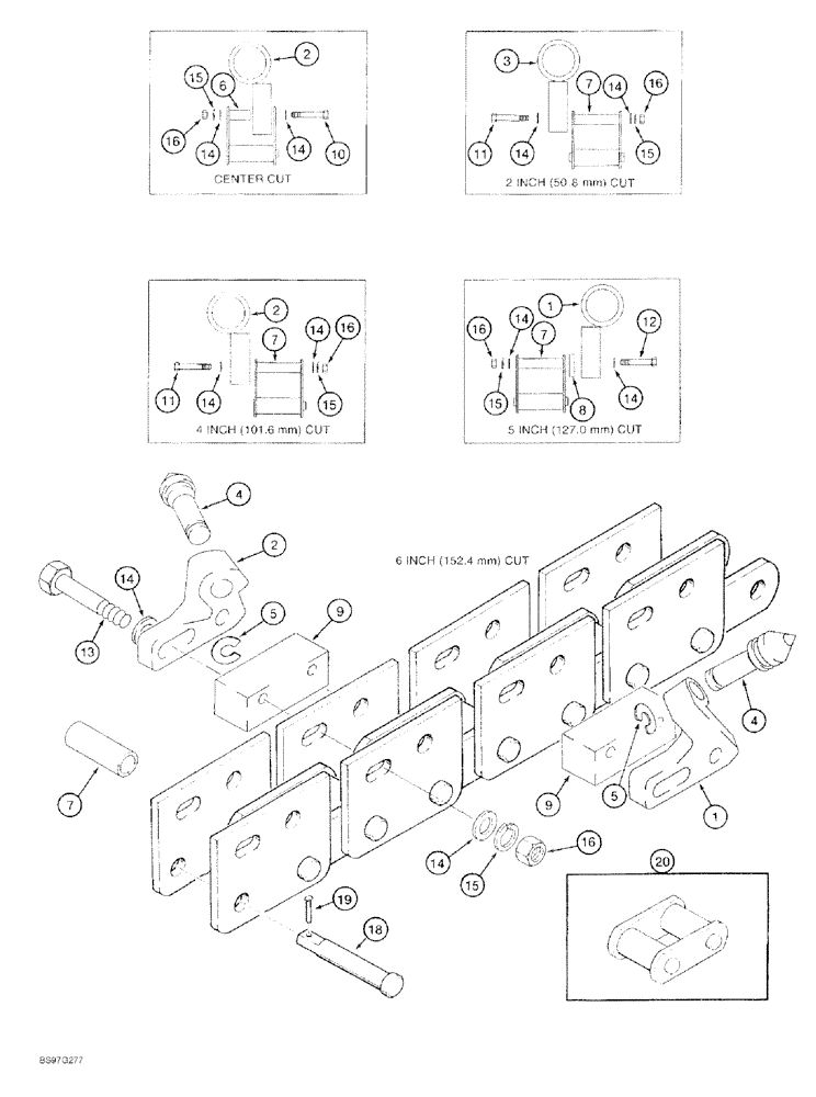 Схема запчастей Case 60 - (09-026) - CARBIDE CUTTERS, USED WITH HEAVY DUTY 165 CHAIN (38,000 LBS.) 