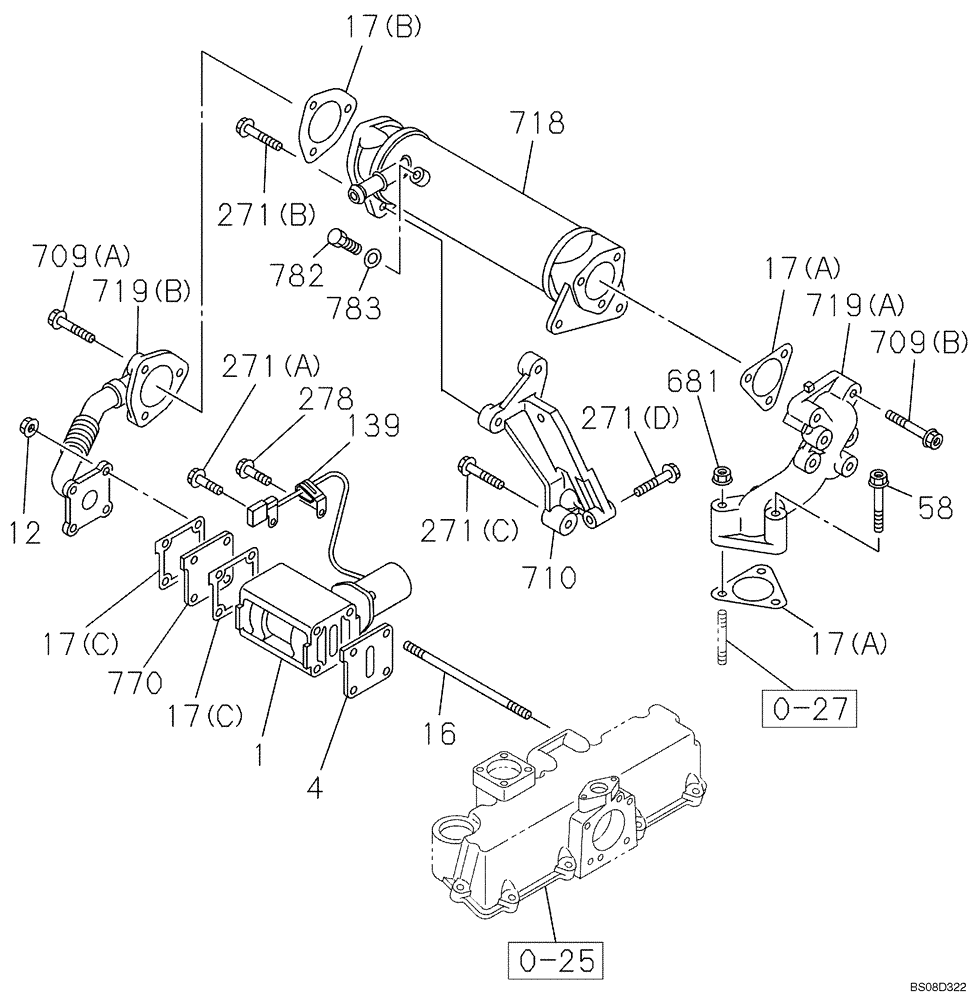 Схема запчастей Case CX75SR - (02-26) - EXHAUST GAS RECIRCULATION SYSTEM (02) - ENGINE