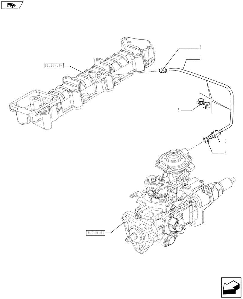 Схема запчастей Case F5CE5454G A001 - (10.218.01) - INJECTION EQUIPMENT - PIPING (504207272) (10) - ENGINE