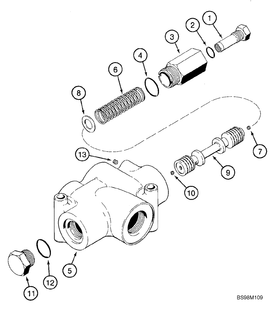 Схема запчастей Case 921C - (08-11A) - VALVE ASSY - FLOW CONTROL (Mar 20 2008 3:58PM) (08) - HYDRAULICS