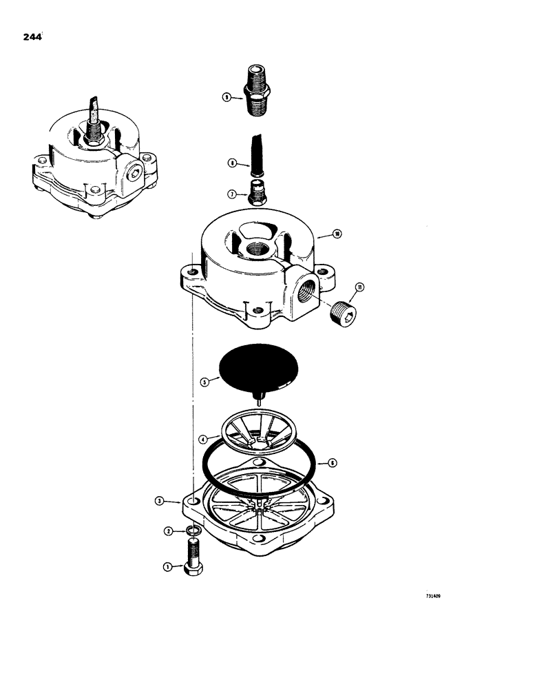 Схема запчастей Case W26B - (244) - BRAKE SYSTEM, L51573 MOISTURE EJECTION VALVE (07) - BRAKES