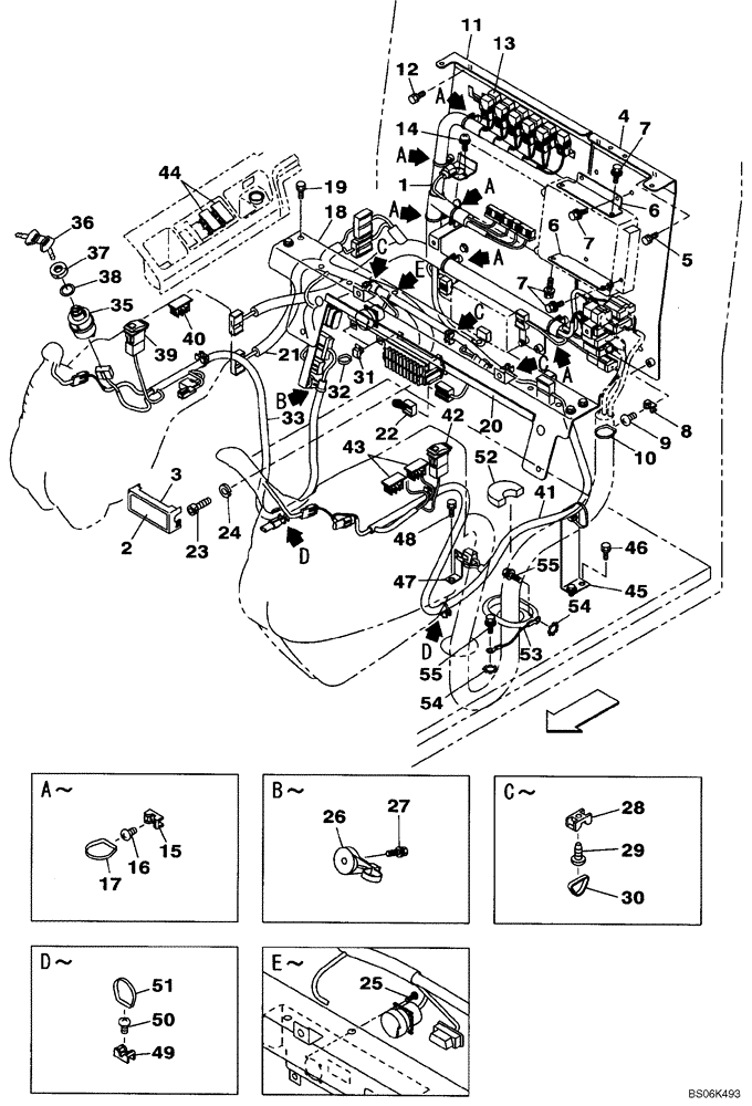 Схема запчастей Case CX290B - (04-12) - ELECTRICAL - CAB (04) - ELECTRICAL SYSTEMS