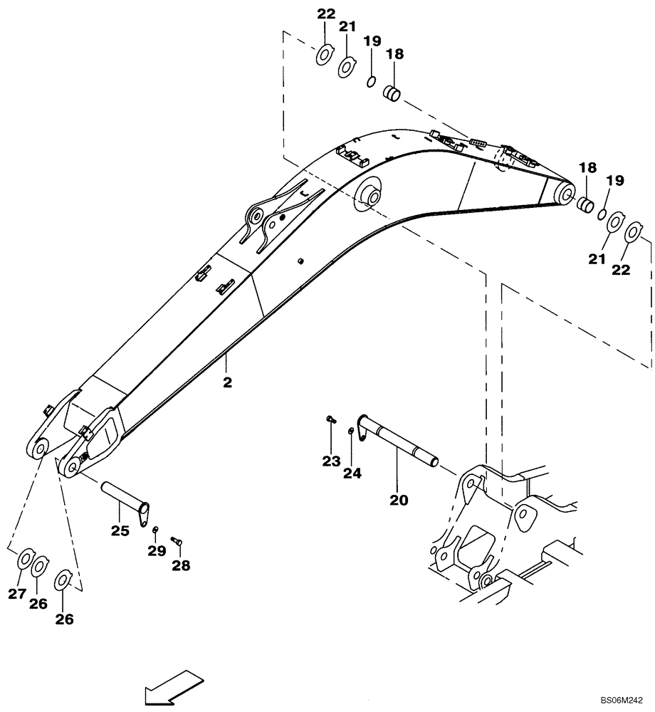 Схема запчастей Case CX290B - (09-35) - BOOM (09) - CHASSIS/ATTACHMENTS