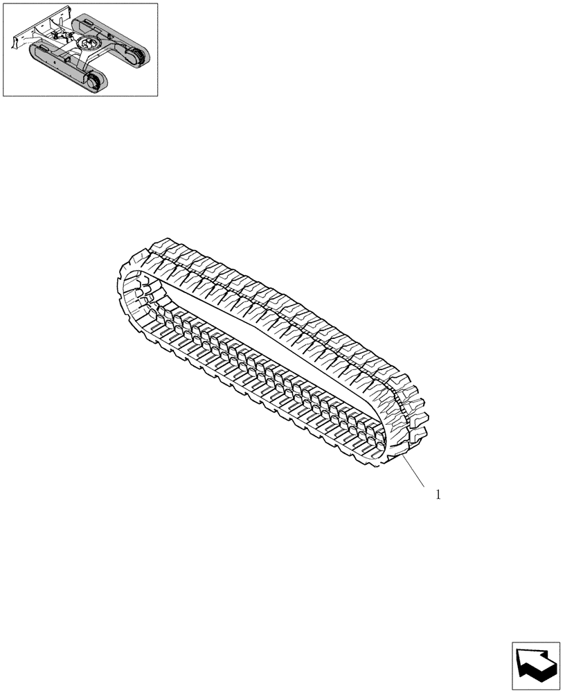 Схема запчастей Case CX31B - (5.0001[01]) - RUBBER CRAWLER - 955230020 (48) - TRACKS & TRACK SUSPENSION