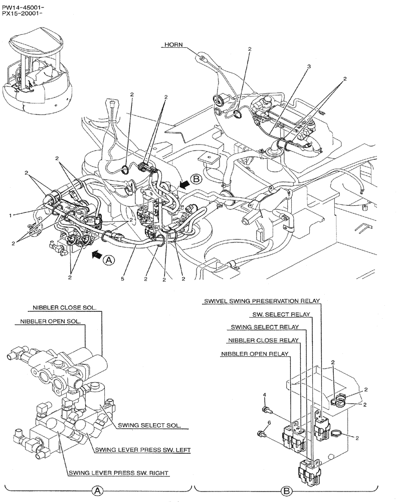 Схема запчастей Case CX31B - (01-079) - HARNESS ASSY (55) - ELECTRICAL SYSTEMS