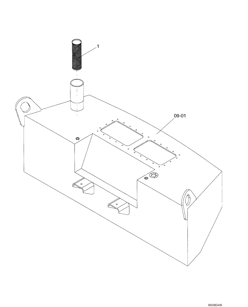 Схема запчастей Case SV208 - (03-02[01]) - SCREEN, FUEL FILL (GROUP 474) (ND126771) (03) - FUEL SYSTEM