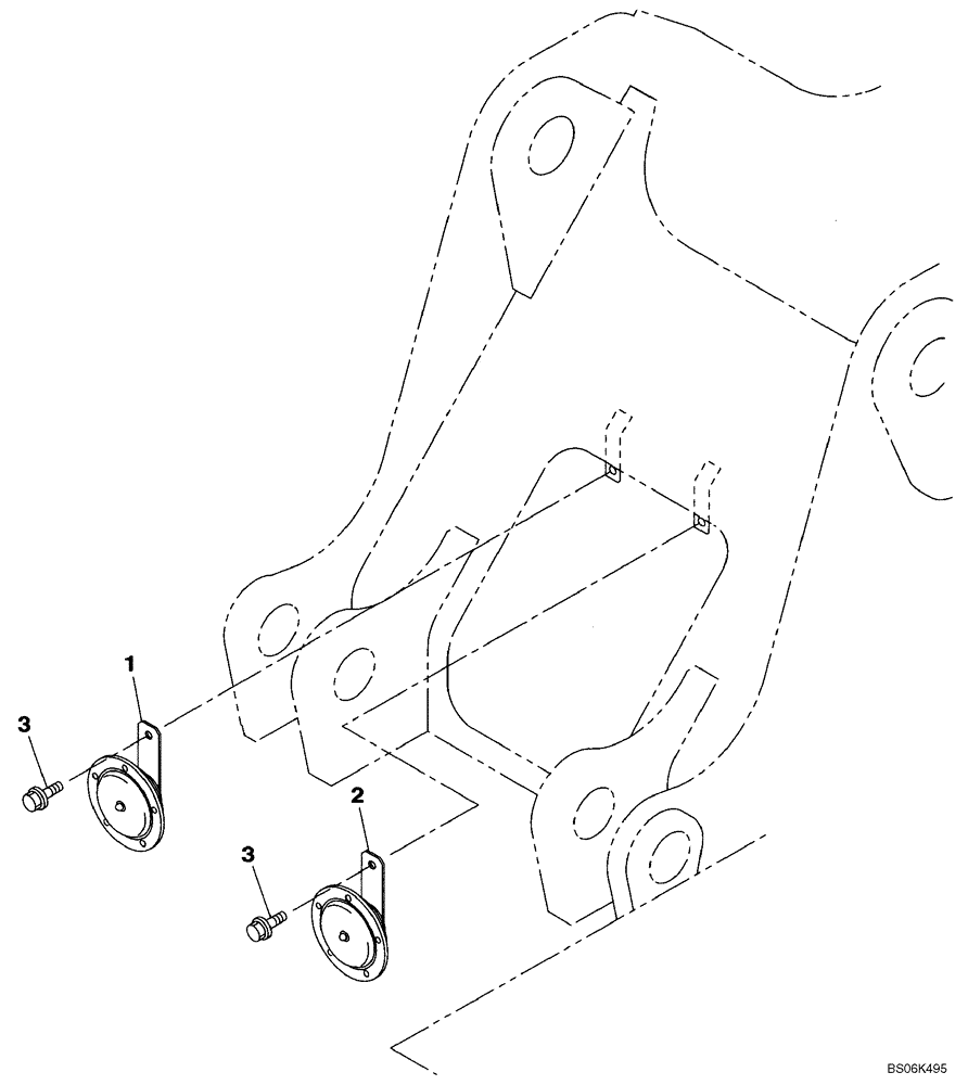 Схема запчастей Case CX240B - (04-11) - HORN (04) - ELECTRICAL SYSTEMS