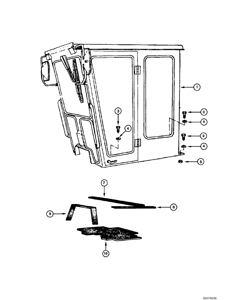 Схема запчастей Case 865 VHP - (09.25[00]) - CAB - ASSEMBLY (CLOSED CAB) (09) - CHASSIS