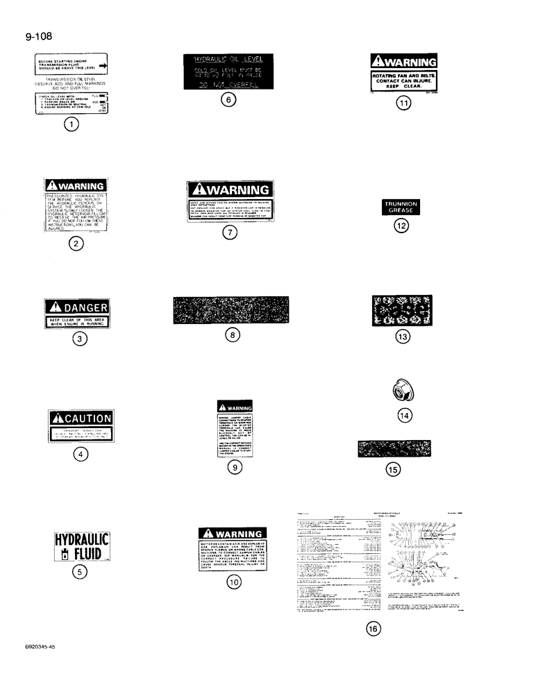 Схема запчастей Case 721 - (9-108) - DECALS (09) - CHASSIS/ATTACHMENTS