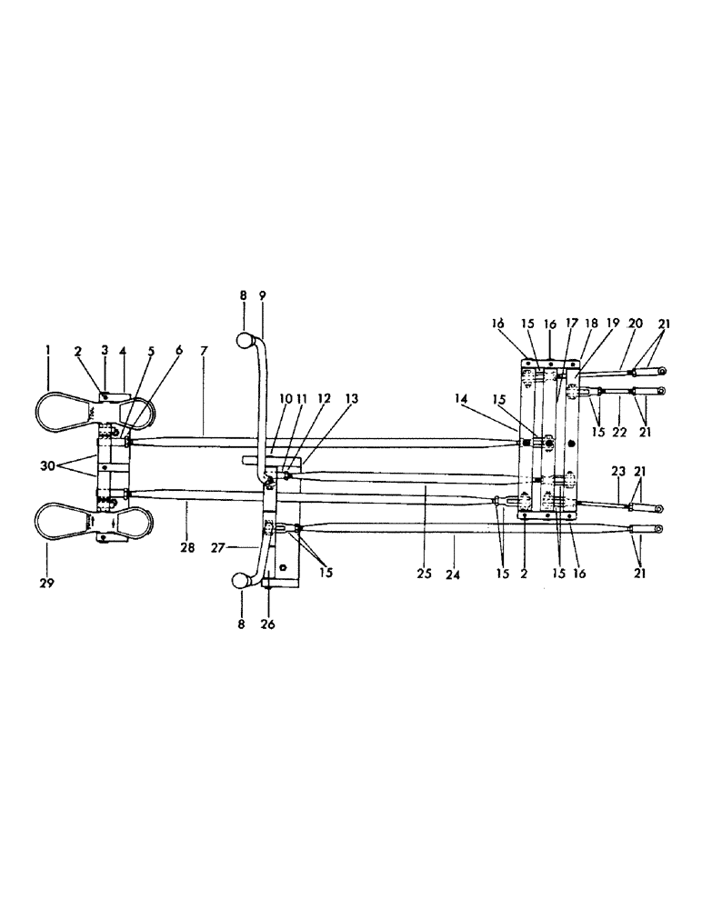 Схема запчастей Case 50 - (D06) - FUNCTIONAL CONTROLS FOR: CROWD, HOIST, SWING AND TOOL (33) - BRAKES & CONTROLS