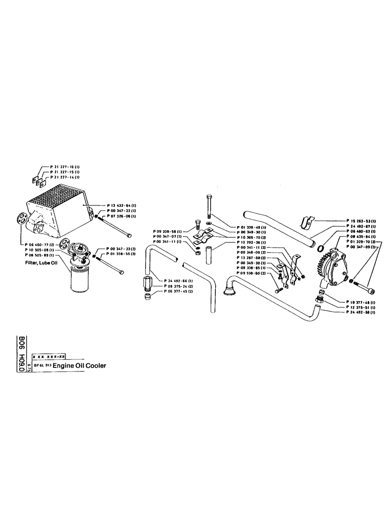 Схема запчастей Case 160CL - (26) - ENGINE OIL COOLER (01) - ENGINE