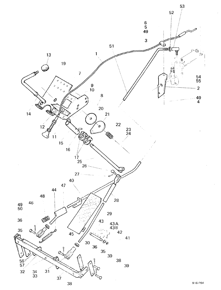 Схема запчастей Case 580F - (108) - ACCELERATOR CABLES, UP TO NO 3.701.977, DC, AND 3.732.998, TC (10) - ENGINE