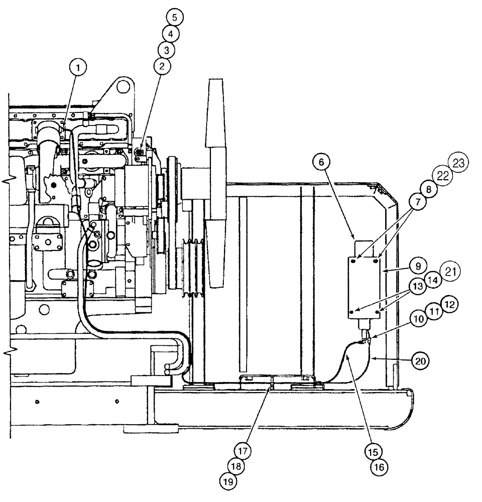 Схема запчастей Case 9050B - (2-014) - COLD START SYSTEM (02) - ENGINE