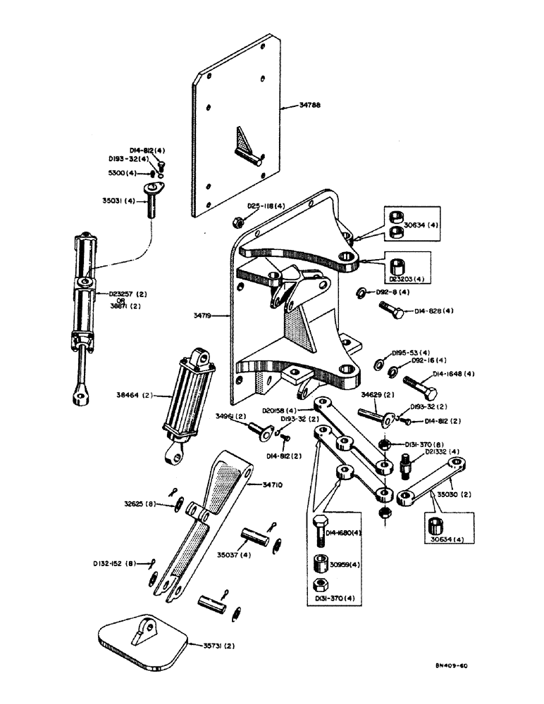 Схема запчастей Case 310 - (06) - MOUNTING PARTS, SWING LINKAGE, AND STABILIZERS, MOUNTING PARTS 