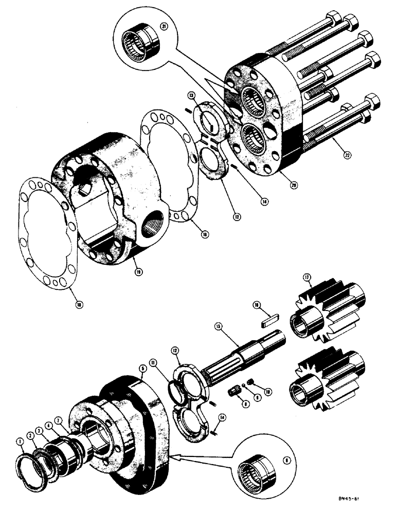 Схема запчастей Case 400 - (192) - 35738 HYDRAULIC PUMP (30 G.P.M.) (07) - HYDRAULIC SYSTEM