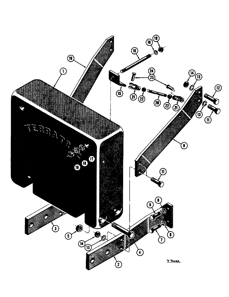 Схема запчастей Case 600 - (138) - COUNTERWEIGHT INSTALLATION (REAR) (05) - UPPERSTRUCTURE CHASSIS