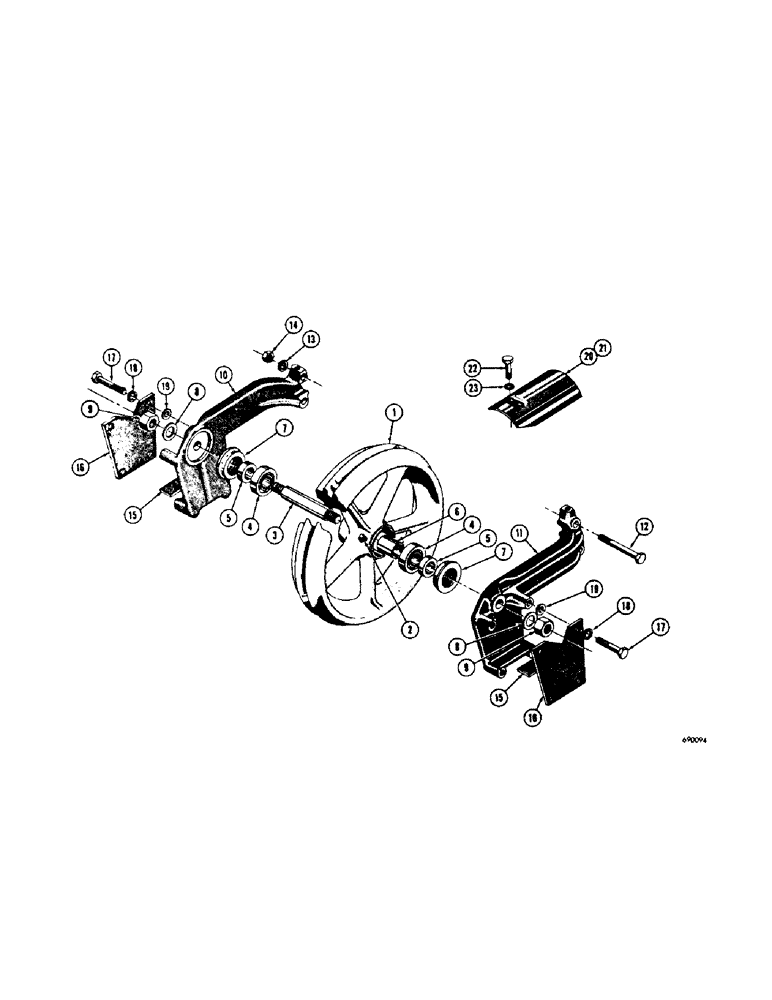 Схема запчастей Case 310G - (120[1]) - IDLER WHEEL (04) - UNDERCARRIAGE