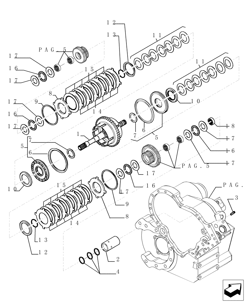 Схема запчастей Case TX945 - (1.28.A[09]) - TRANSMISSION - COMPONENTS (21) - TRANSMISSION