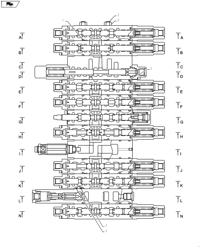 Схема запчастей Case CX27B ASN - (35.359.03) - VALVE INSTALL (35) - HYDRAULIC SYSTEMS