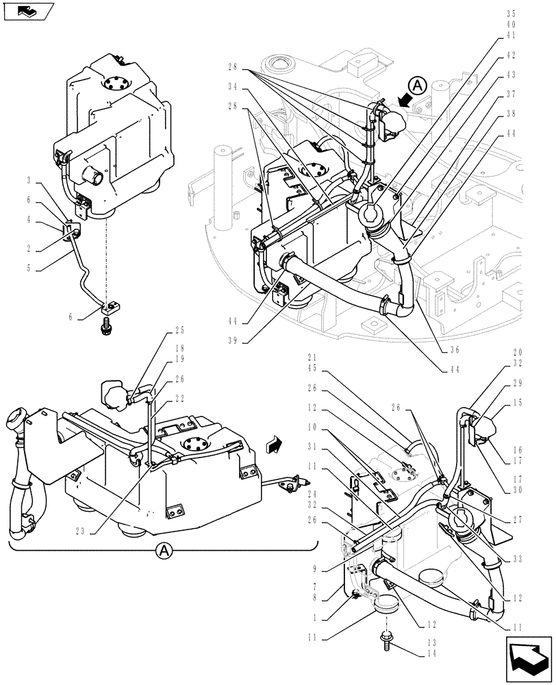 Схема запчастей Case CX27B ASN - (10.216.03) - FUEL TANK INSTALL (CANOPY) (10) - ENGINE