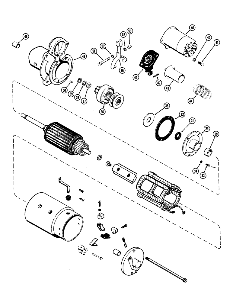 Схема запчастей Case 430CK - (057E) - A36583 STARTER, (188) DIESEL ENGINE 