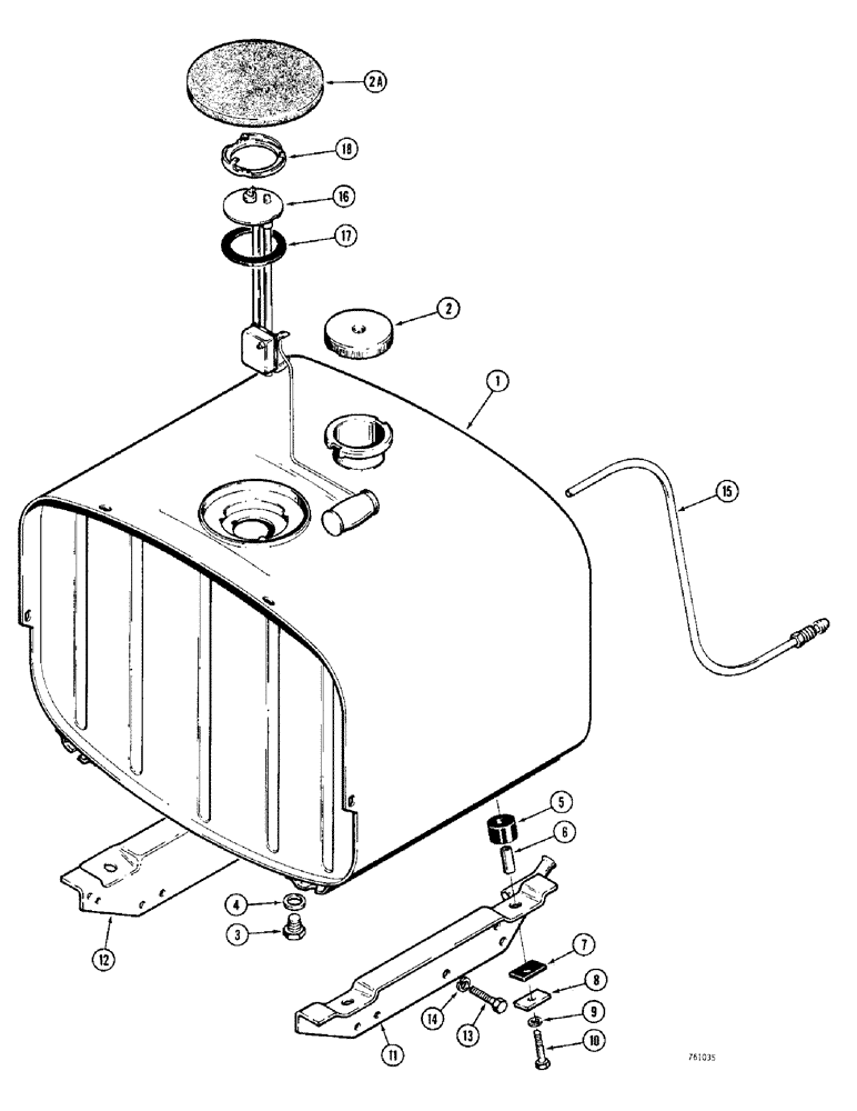 Схема запчастей Case 380CK - (026) - FUEL TANK (03) - FUEL SYSTEM