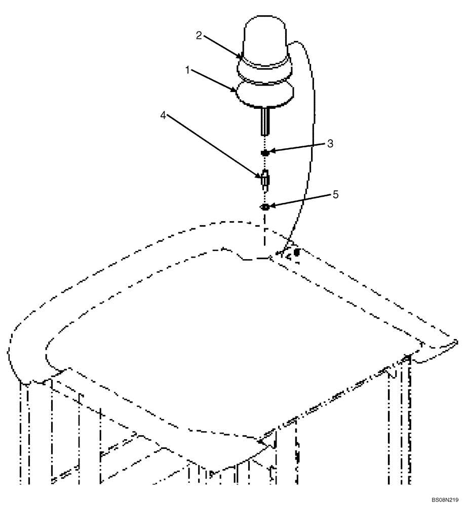 Схема запчастей Case 1221E - (04-08[02]) - ROTATING BEACON ASSY (84123223) (04) - ELECTRICAL SYSTEMS