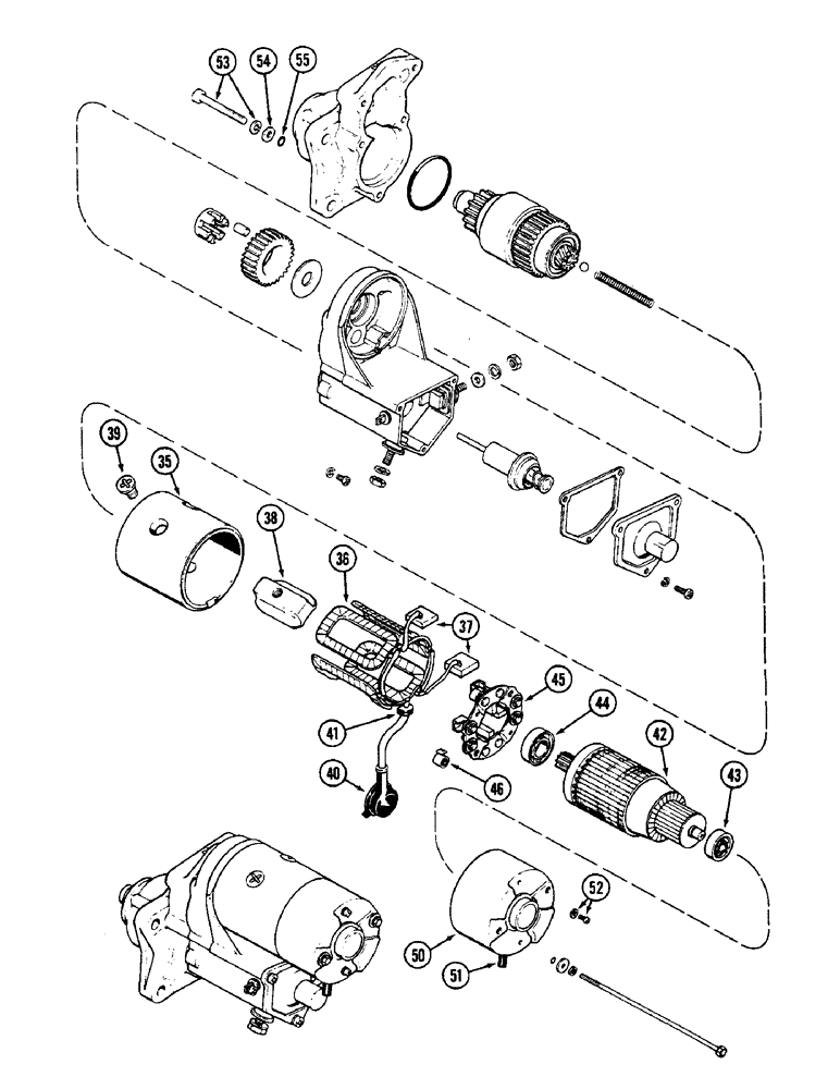 Схема запчастей Case 350B - (064) - R39341 STARTER (06) - ELECTRICAL SYSTEMS