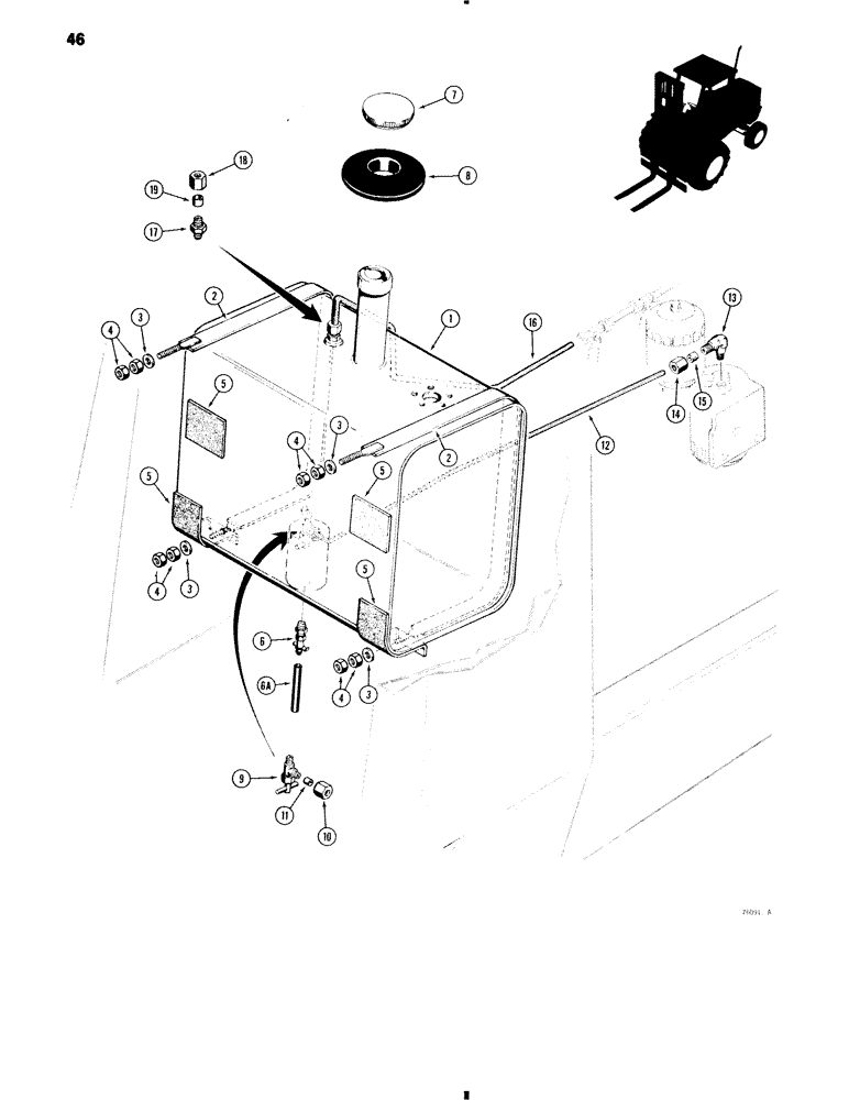 Схема запчастей Case 586C - (046) - FUEL TANK AND FUEL LINES (10) - ENGINE