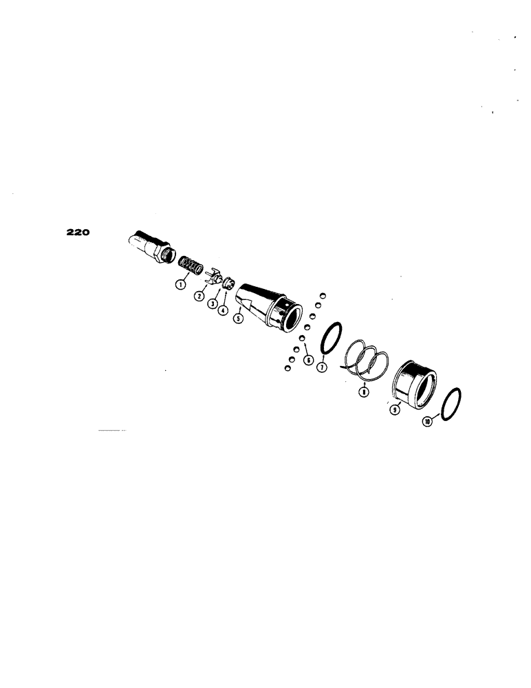 Схема запчастей Case 450 - (220) - A28542 COUPLING - FEMALE (05) - UPPERSTRUCTURE CHASSIS